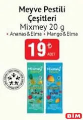 MİXMEY MEYVE PESTİLİ ÇEŞİTLERİ 20 G fiyat ve kampanya bilgisi